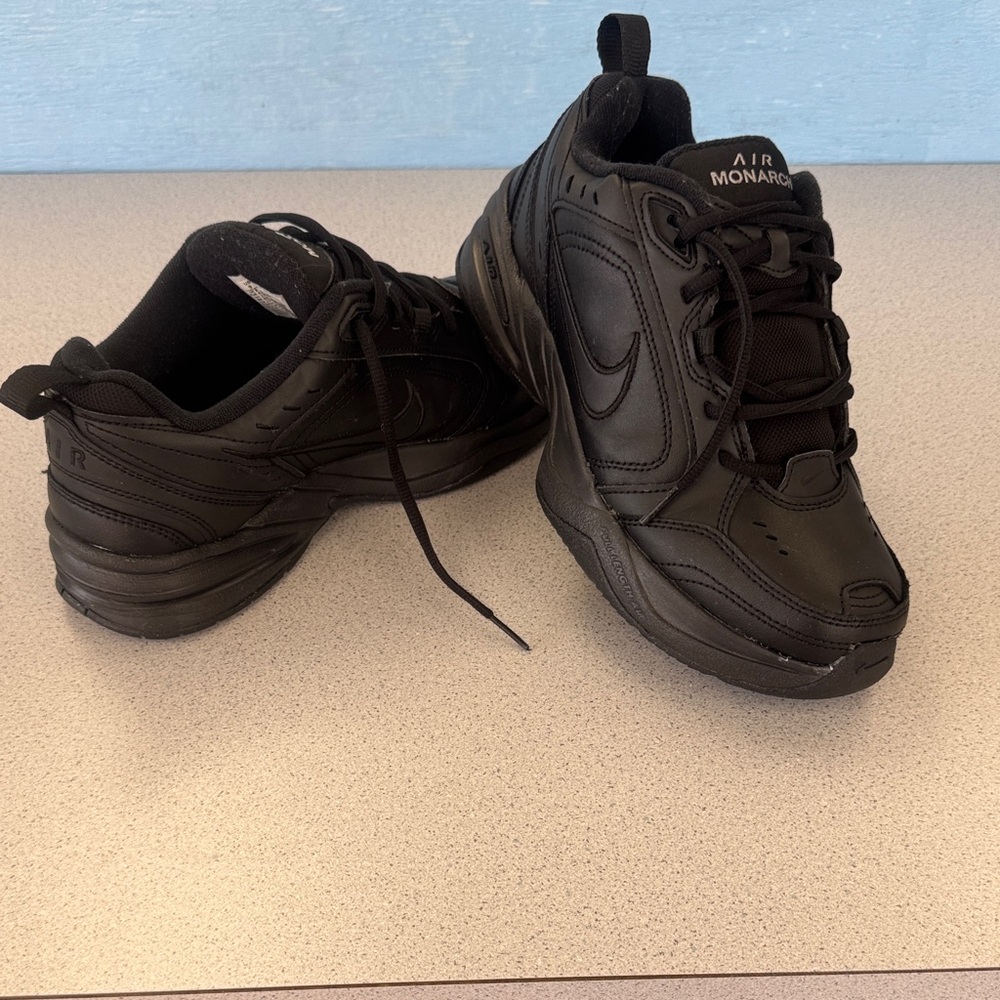 Nike Air Monarch IV Men's All-Black Athletic Shoes